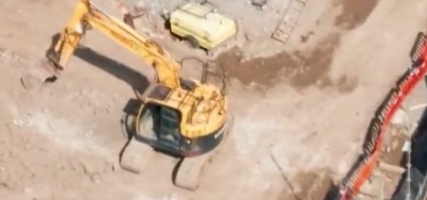 Groundworks on a new-build estate